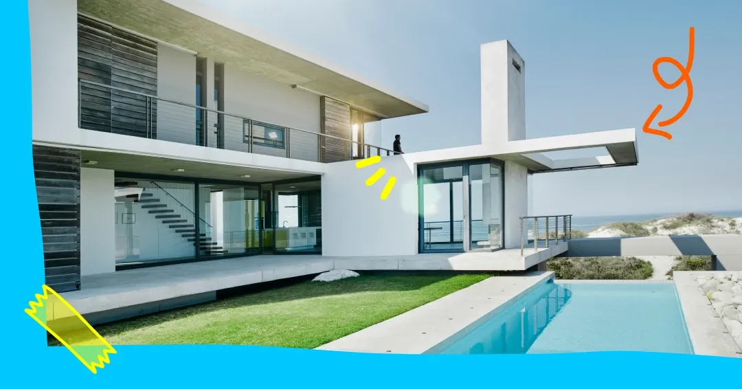 villa con piscina