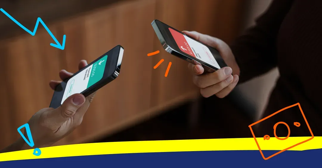 transazione tra smartphone